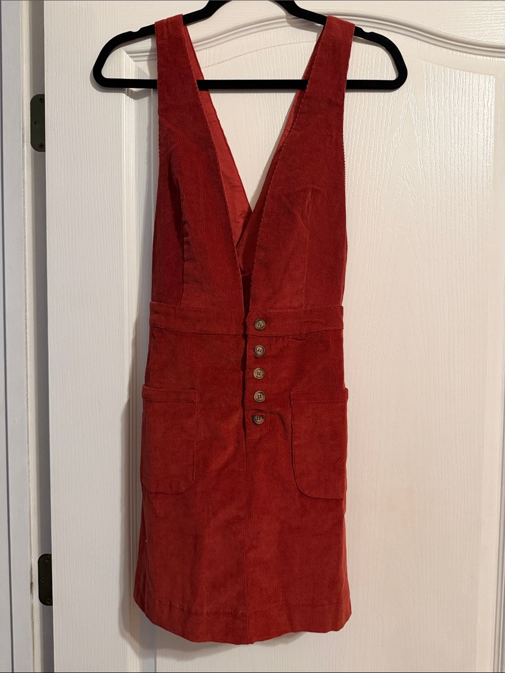 Gianni Bini Rust Red Corduroy Pinafore